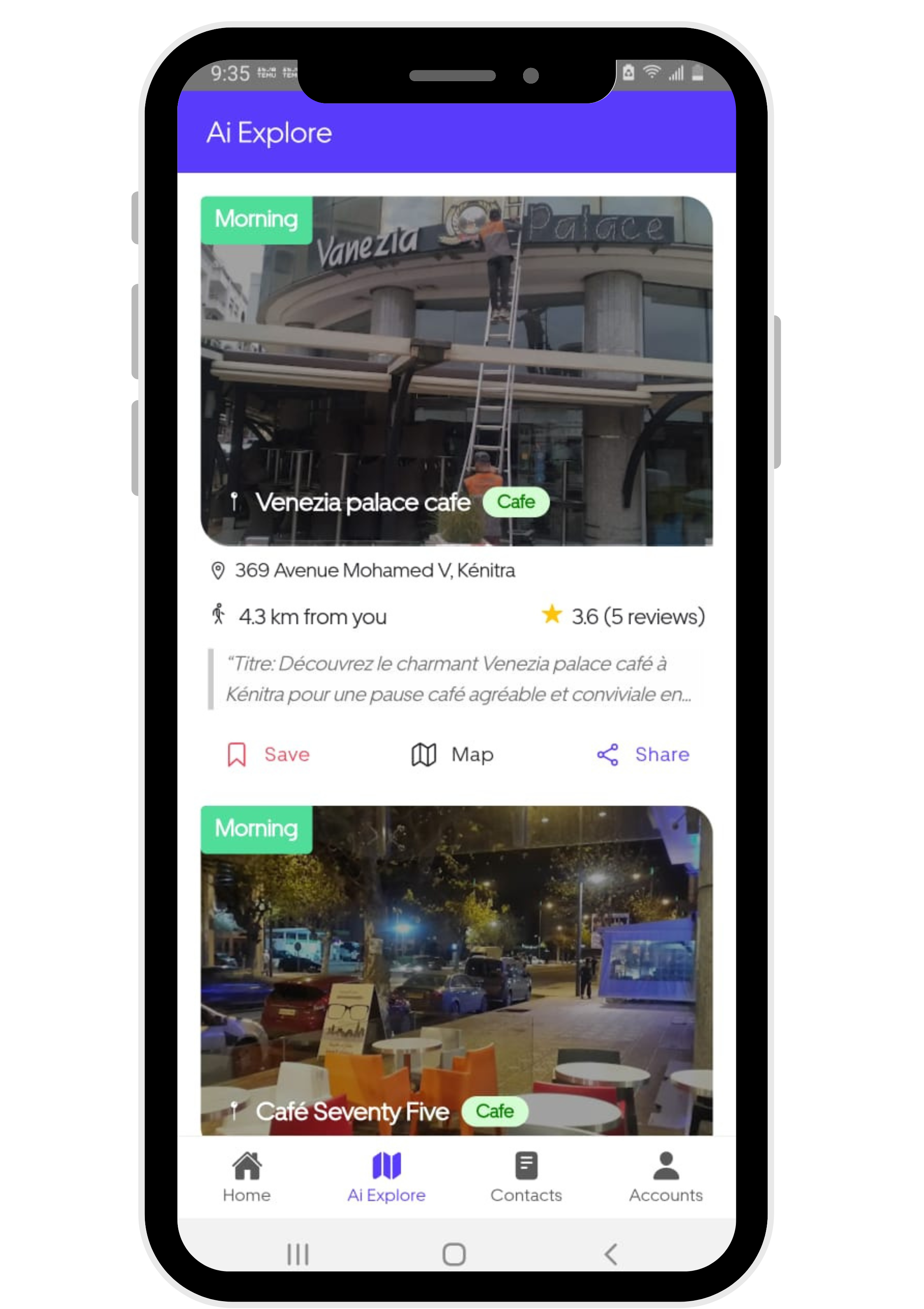 Fonctionnalités ExploreSafe